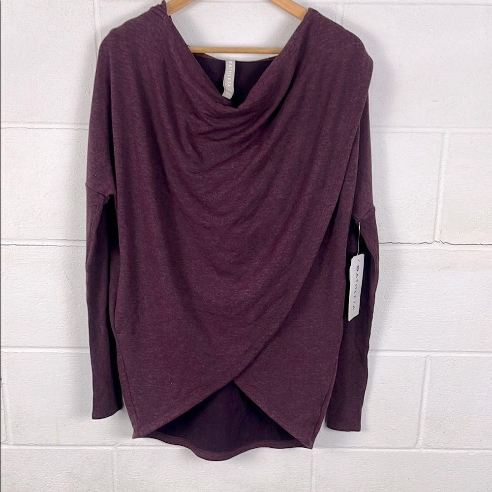 Athleta women’s Purana wrap sweatshirt